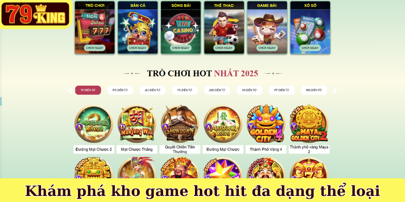 Khám phá kho game hot hit đa dạng thể loại