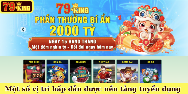 Một số vị trí hấp dẫn được nền tảng tuyển dụng